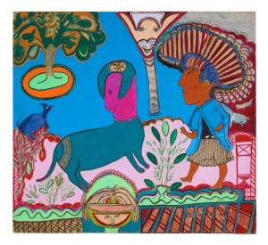 Nellie Mae Rowe, â€œWoman Scolding her Companionâ€ (1981), pastel, colored pencil, crayon, and marker on paper (all images courtesy the Metropolitan Museum of Art, gift of Souls Grown Deep Foundation from the William S. Arnett Collection, 2014)